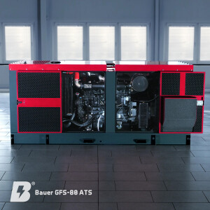 Bauer GFS-80 ATS, 80 kW/100 kVA  Notstromgenerator / Notstromaggregat